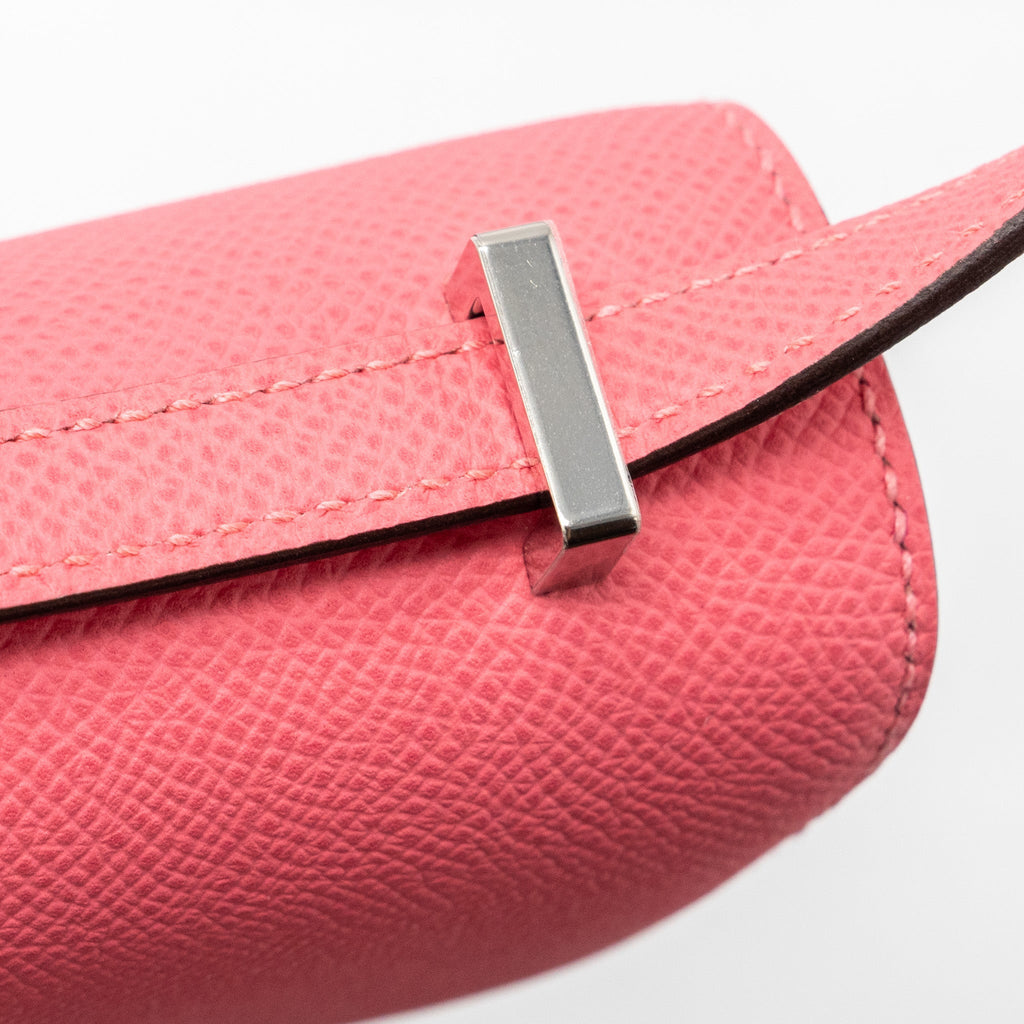 Hermes mini constance epsom rose azalee SHW