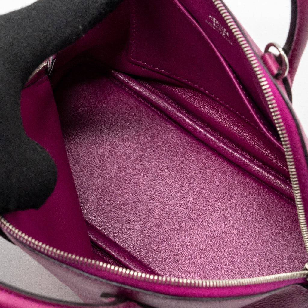Hermes Mini Bolide Evercolor Rose Purple SHW