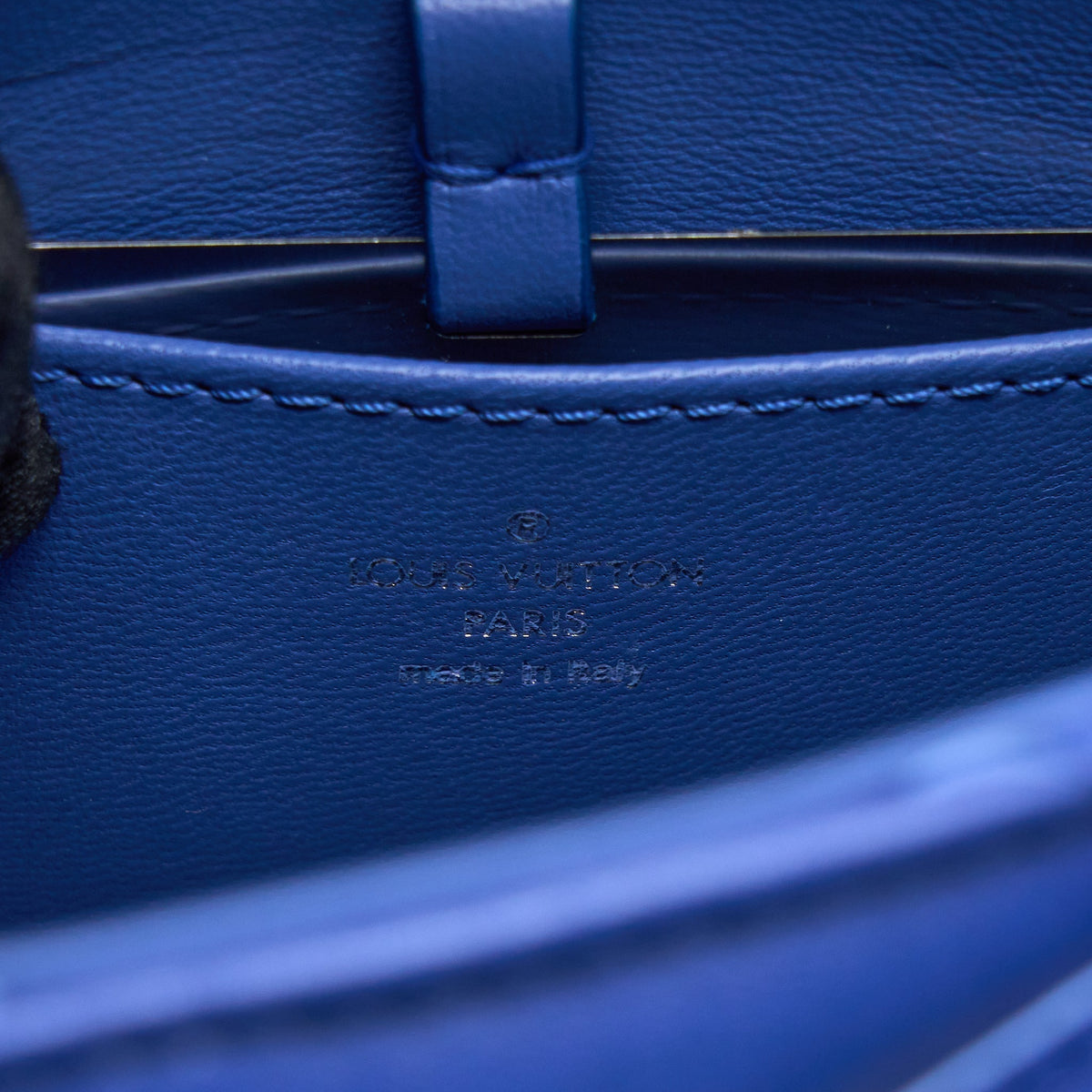 LOUIS VUITTON GO-14 MALLETAGE PM LAMBSKIN BLUE SHW