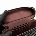 CHANEL 25P CC TOP HANDLE VANITY BAG CAVIAR BLACK LGHW(MICROCHIP)