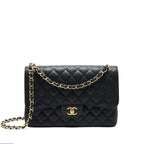 CHANEL CLASSIC JUMBO DOUBLE FLAP BAG BLACK CAVIAR GHW