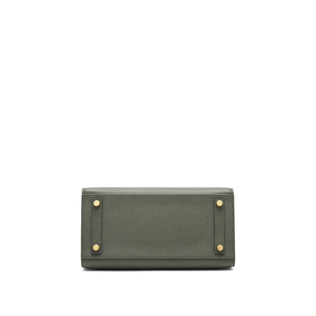 Hermes Birkin 25 C6 Vert De Gris Epsom Leather GHW