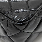 CHANEL 23P HOBO BAG SHINY CALFSKIN BLACK BRUSHED GHW(MICROCHIP)