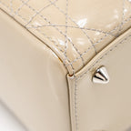 DIOR MEDIUM LADY DIOR PATENT BEIGE SHW
