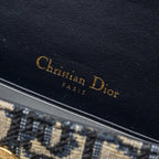 DIOR SADDLE BELT POUCH DIOR OBLIQUE JACQUARD BLUE GHW