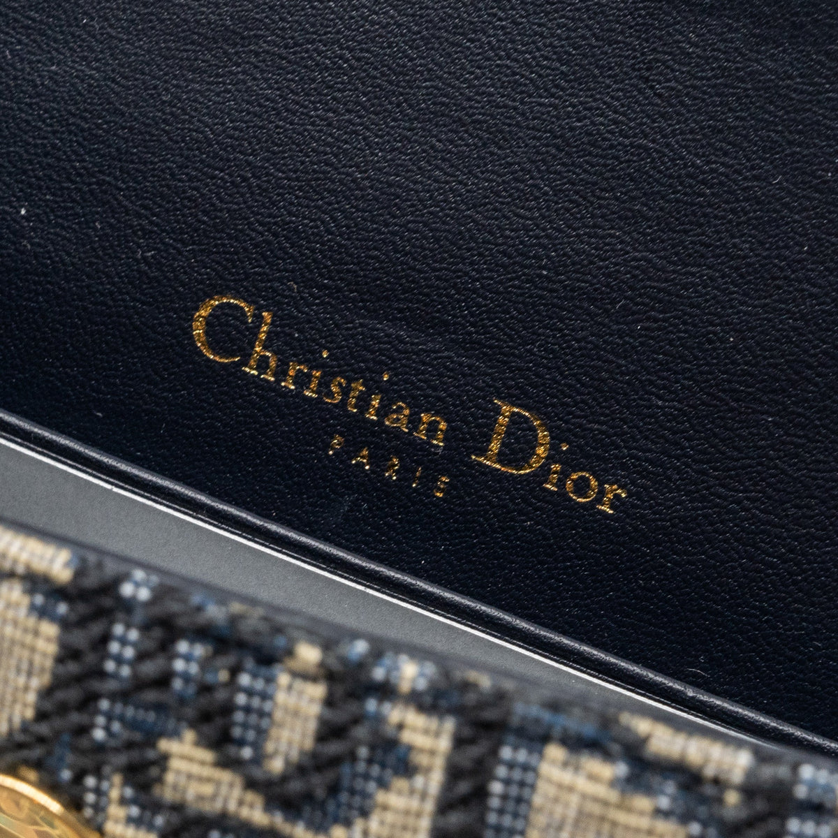 DIOR SADDLE BELT POUCH DIOR OBLIQUE JACQUARD BLUE GHW