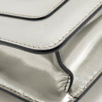 Bvlgari Serpenti Forever Flap Bag Calfskin Metallic Silver LGHW