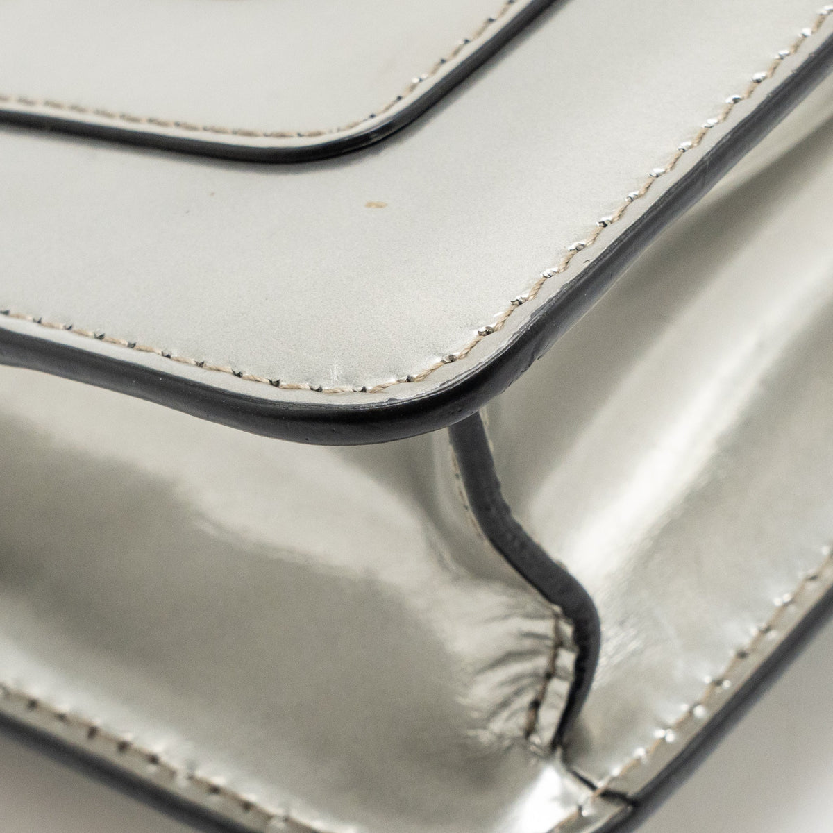 Bvlgari Serpenti Forever Flap Bag Calfskin Metallic Silver LGHW