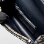 DIOR SADDLE BELT POUCH DIOR OBLIQUE JACQUARD BLUE GHW