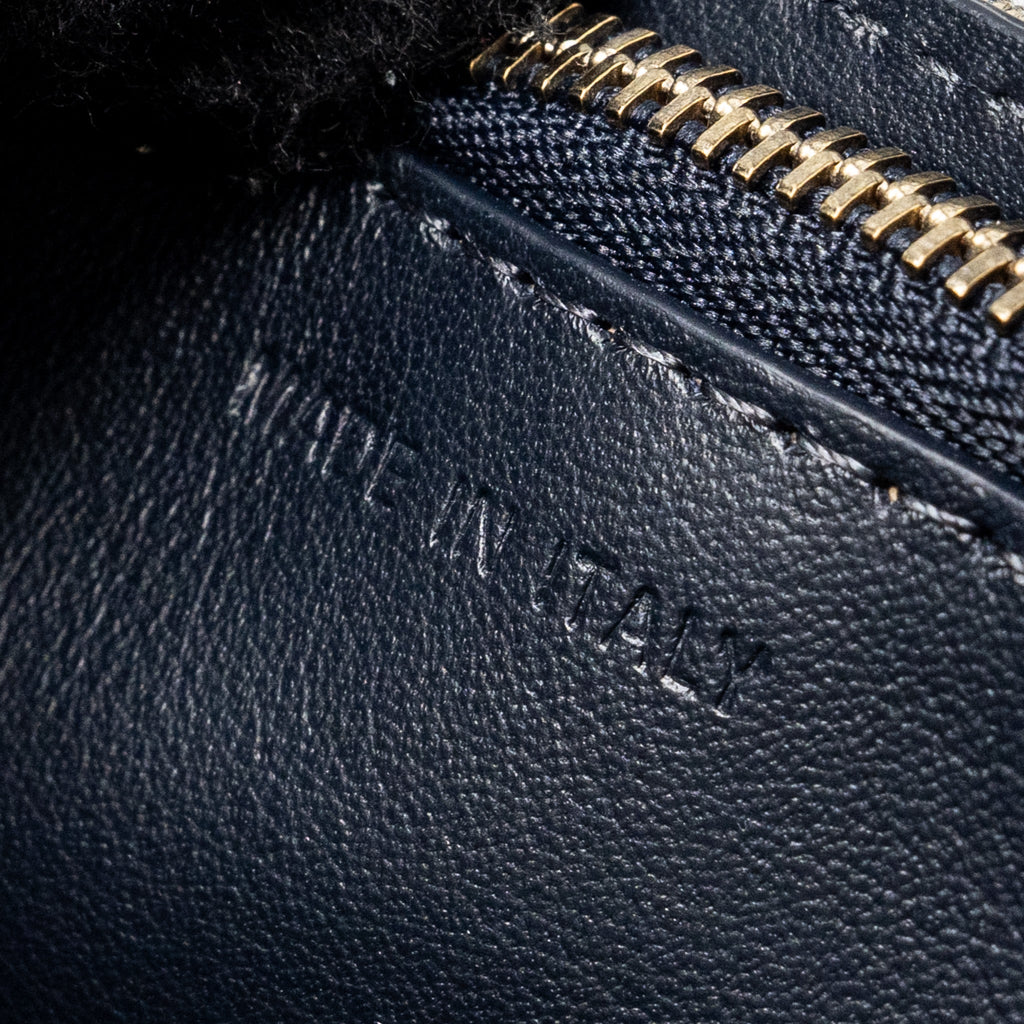 DIOR SADDLE BELT POUCH DIOR OBLIQUE JACQUARD BLUE GHW