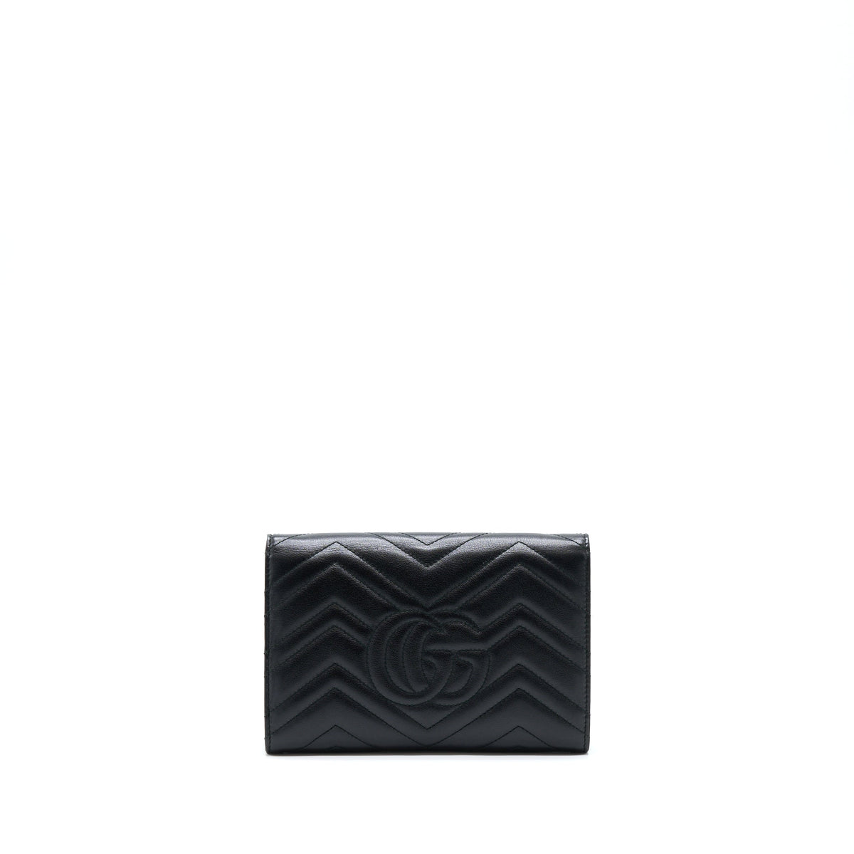 GUCCI MARMONT WALLET ON CHAIN BLACK GHW