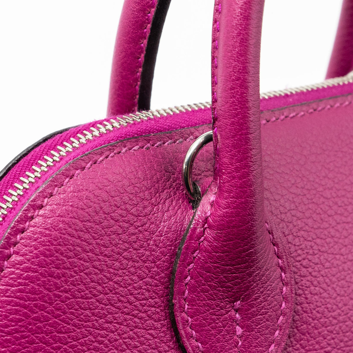 Hermes Mini Bolide Evercolor Rose Purple SHW