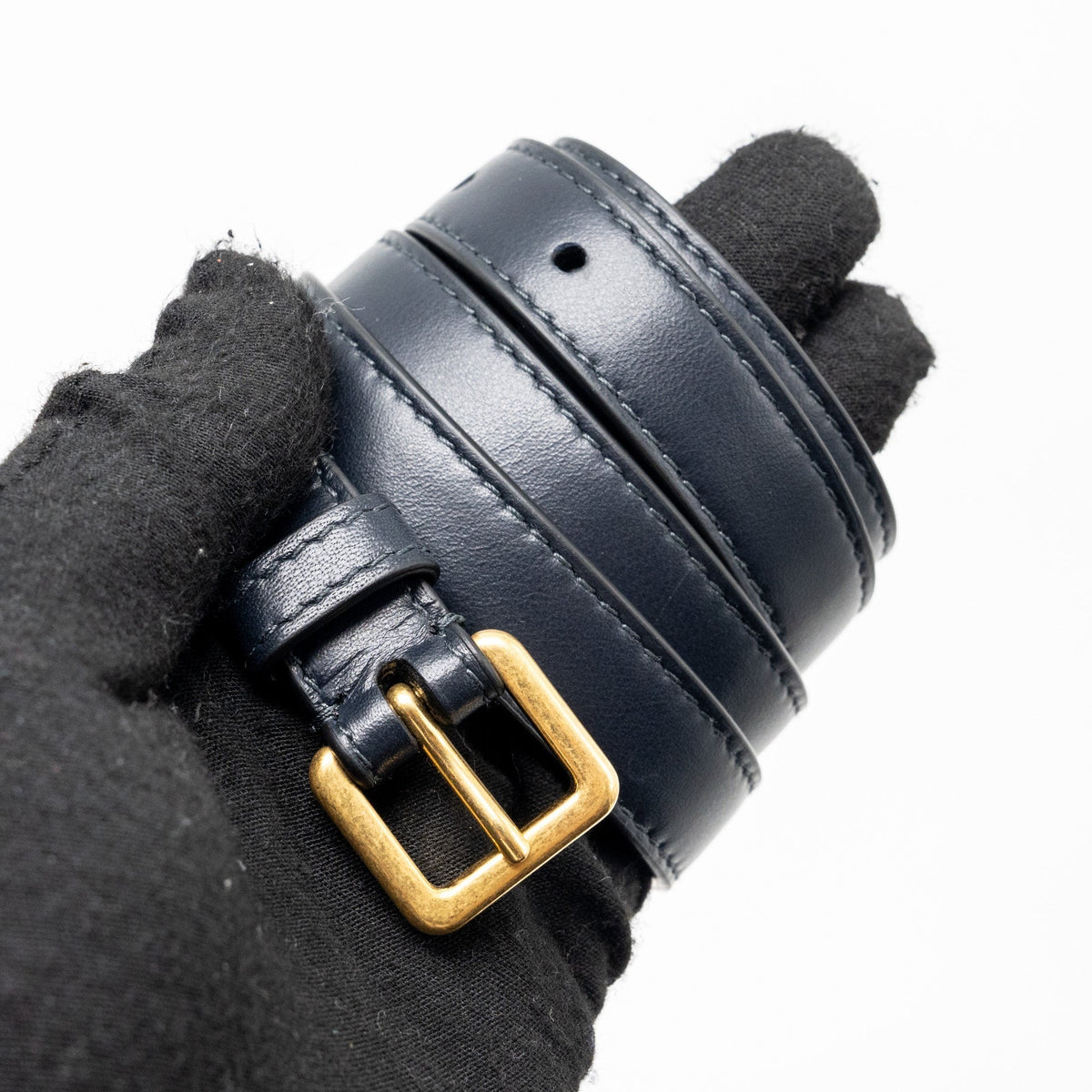 DIOR SADDLE BELT POUCH DIOR OBLIQUE JACQUARD BLUE GHW