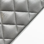 CHANEL 22A SMALL CLASSIC DOUBLE FLAP BAG LAMBSKIN GREY LGHW (MICROCHIP)