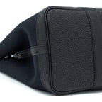 HERMES GARDEN PARTY 30 CANVAS/LEATHER BLACK SHW