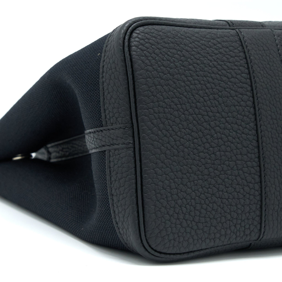 HERMES GARDEN PARTY 30 CANVAS/LEATHER BLACK SHW