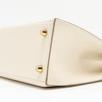 Hermes Kelly 25 Epsom Craie GHW