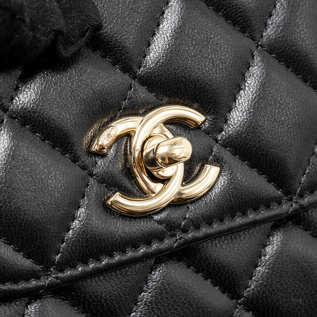 CHANEL MINI TRENDY CC CLUTCH WITH CHAIN LAMBSKIN BLACK LGHW