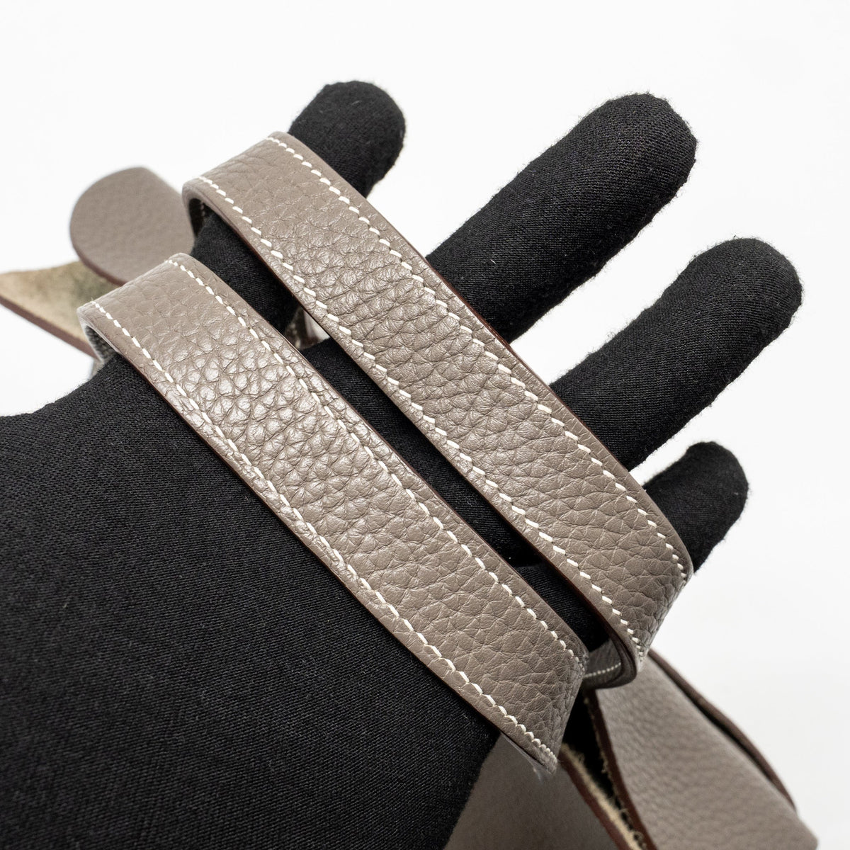 Hermes Halzan 31 clemence gris etain SHW