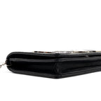 DIOR DIORAMA WALLET ON CHAIN LIMITED PRINT LAMBSKIN BLACK SHW