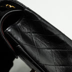 CHANEL VINTAGE MEDIUM CLASSIC DOUBLE FLAP BAG LAMBSKIN BLACK GHW