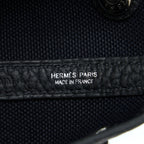 HERMES GARDEN PARTY 30 CANVAS/LEATHER BLACK SHW