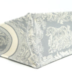 DIOR SMALL BOOK TOTE GRAY TOILE DE JOUY REVERSE EMBROIDERY WITH AN EXTRA SMALL SCARF