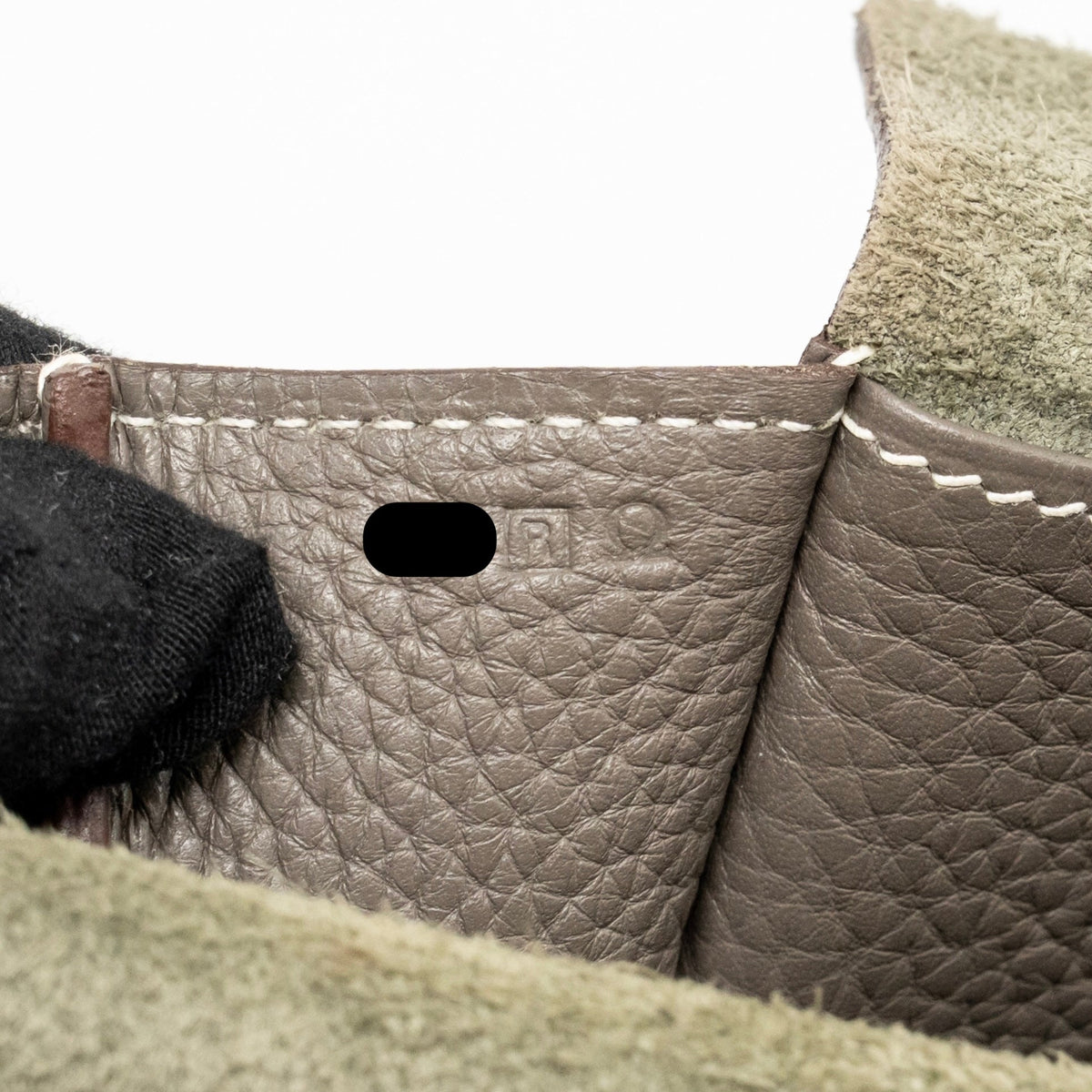 Hermes Halzan 31 clemence gris etain SHW