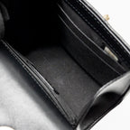 CHANEL MINI TRENDY CC CLUTCH WITH CHAIN LAMBSKIN BLACK LGHW