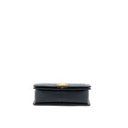 CHANEL MEDIUM BOY BAG CAVIAR BLACK BRUSHED GHW (MICROCHIP)