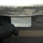 DIOR SMALL BOOK TOTE GRAY TOILE DE JOUY REVERSE EMBROIDERY WITH AN EXTRA SMALL SCARF