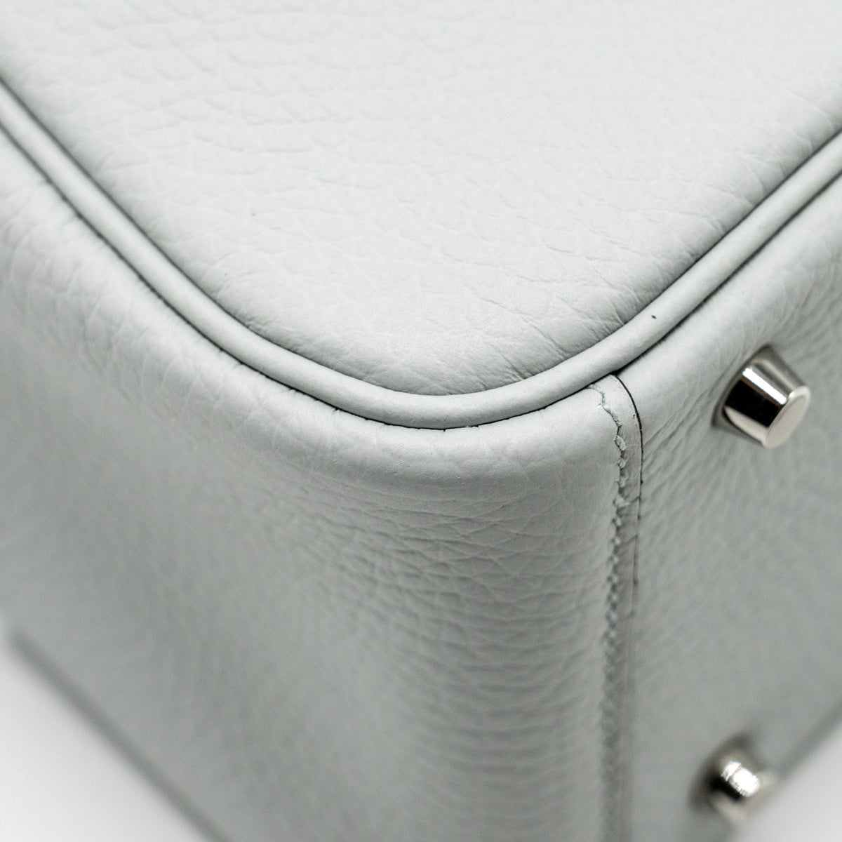 Hermes Mini Lindy Clemence Blue Pale SHW