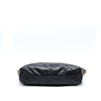 CHANEL SMALL 22 BAG WHITE LETTER SHINY CALFSKIN GHW (MICROCHIP)