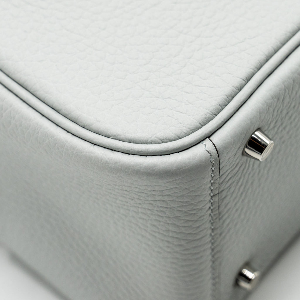 Hermes Mini Lindy Clemence Blue Pale SHW