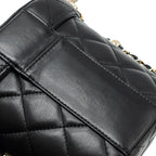 CHANEL VANITY WITH CHAIN LAMBSKIN BLACK LGHW(MICROCHIP)