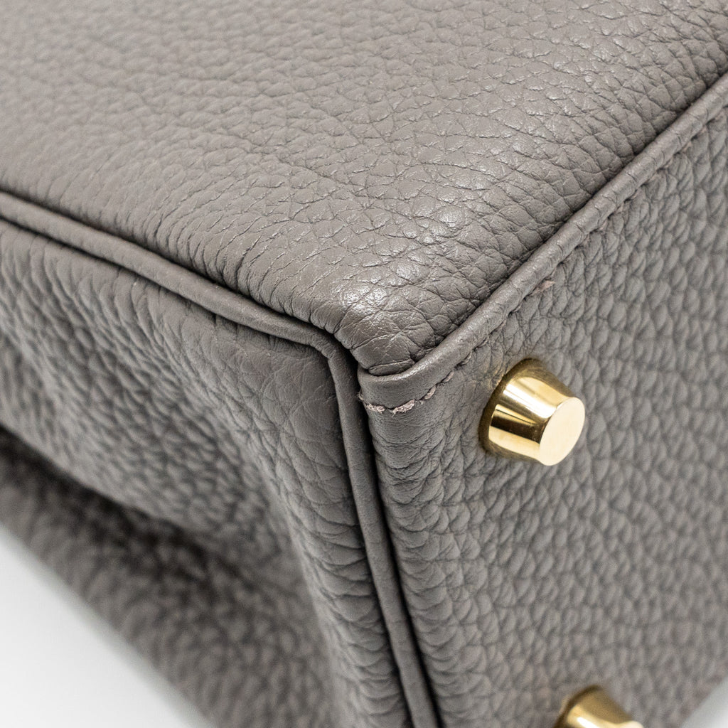 Hermes Kelly 25 togo gris etain GHW