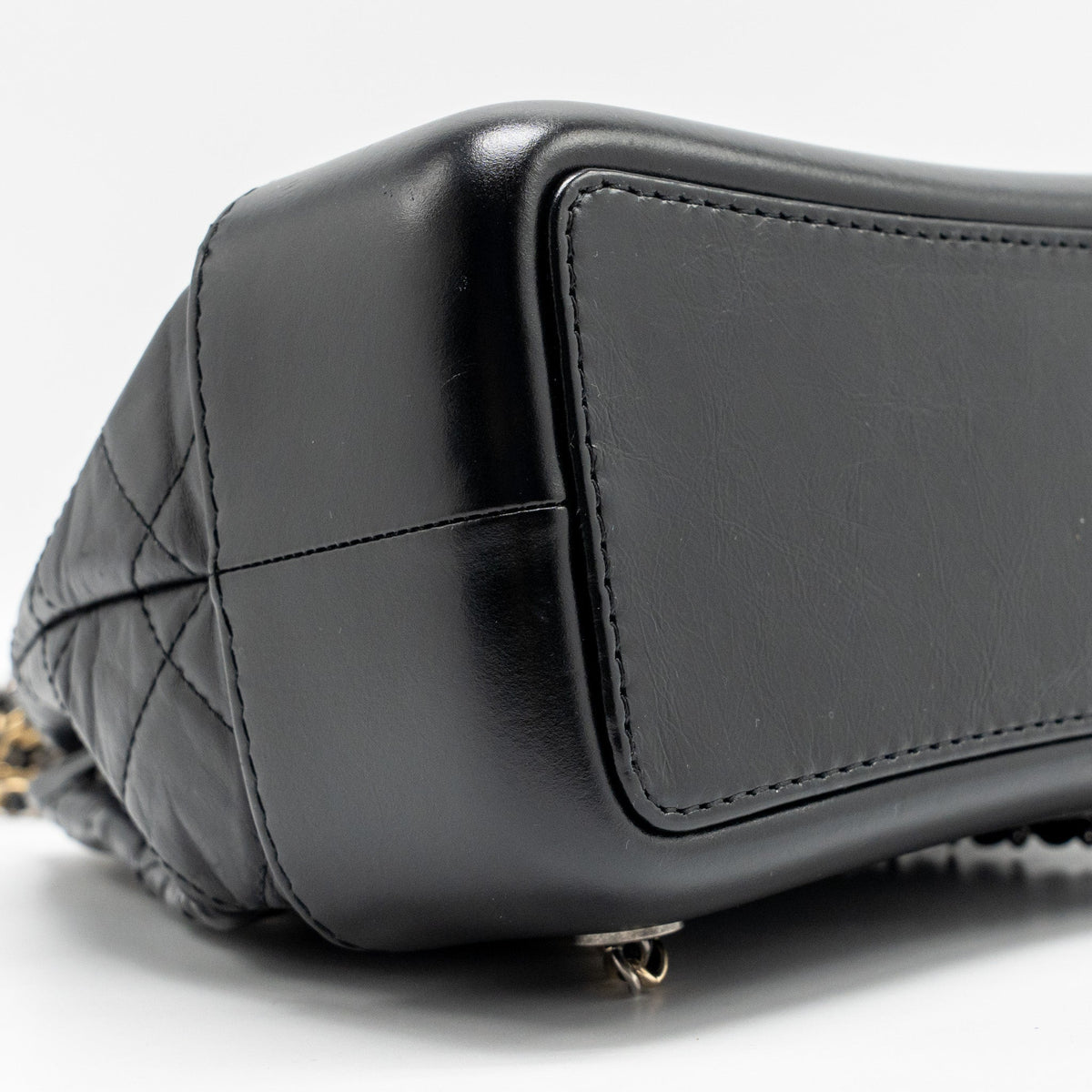 CHANEL SMALL GABRIELLE HOBO BAG AGED CALFSKIN BLACK MULTICOLOURED HARDWARE