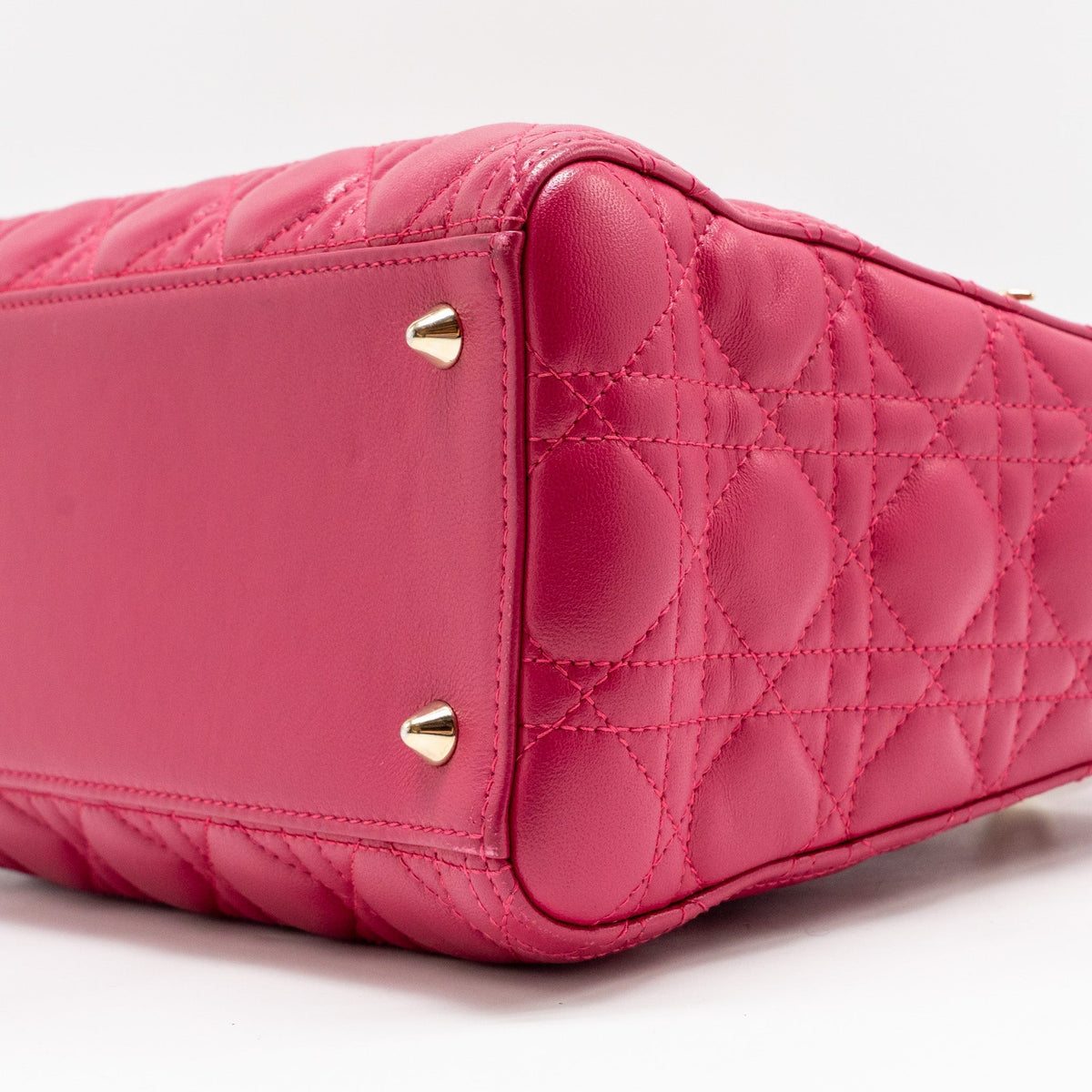 DIOR MEDIUM LADY DIOR LAMBSKIN PINK GHW