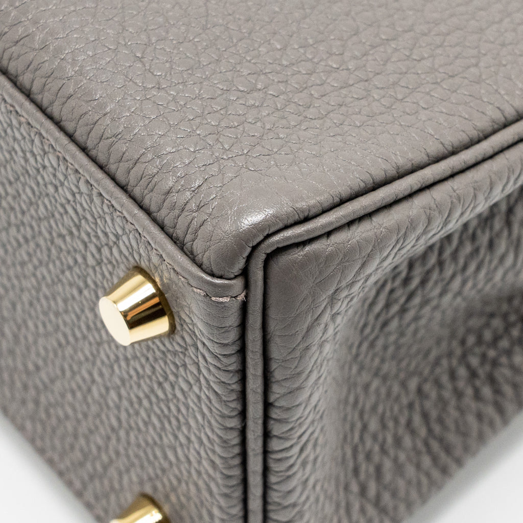 Hermes Kelly 25 togo gris etain GHW