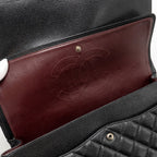 CHANEL MAXI CLASSIC DOUBLE FLAP BAG CAVIAR BLACK SHW