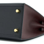 HERMES KELLY 25 SPECIAL ORDER EPSOM BLACK/ ROUGE H GHW
