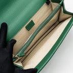 GUCCI DIONYSUS SHOULDER BAG CALFSKIN GREEN GHW
