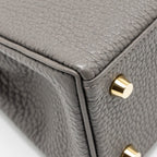Hermes Kelly 25 togo gris etain GHW