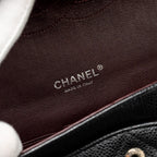 CHANEL MAXI CLASSIC DOUBLE FLAP BAG CAVIAR BLACK SHW