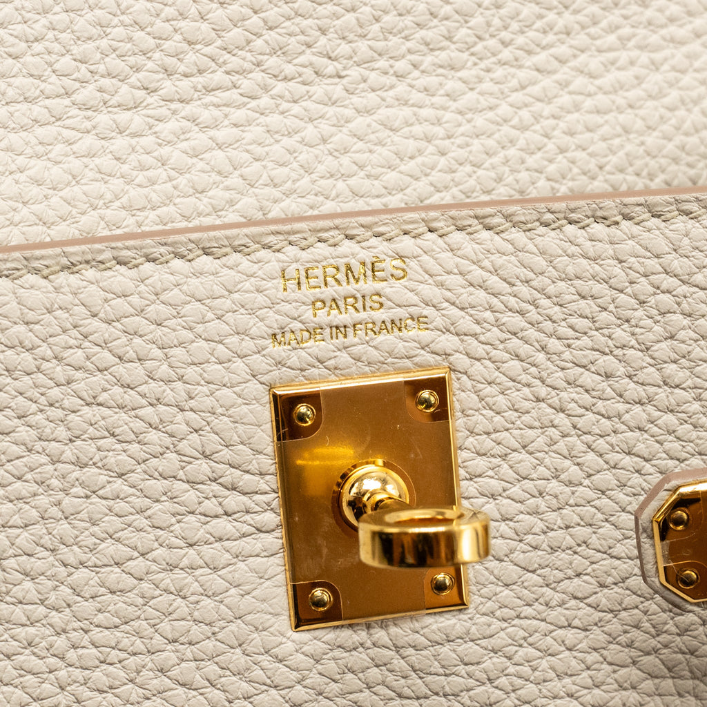 Hermes Kelly 25 Togo 8L Beton GHW