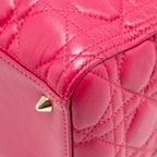 DIOR MEDIUM LADY DIOR LAMBSKIN PINK GHW