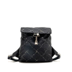 Chanel vintage old travel line backpack nylon black SHW