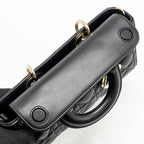 DIOR SMALL LADY D-JOY BAG CANNAGE LAMBSKIN BLACK LGHW