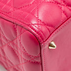 DIOR MEDIUM LADY DIOR LAMBSKIN PINK GHW