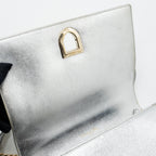 DIOR DIORAMA BAG GOATSKIN METALLIC SILVER LGHW